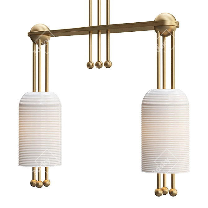 Sleek Lantern Pendant Lights 3D model image 4