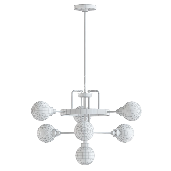 Andrea 7: Elegant 7-Light Chandelier 3D model image 2