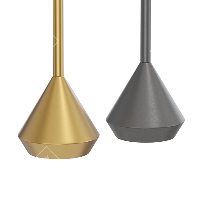 Sleek Cone Pendant Lamp 3D model image 2