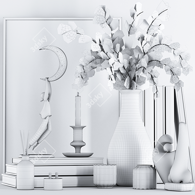 Elegant 15-Piece Decor Set 3D model image 5