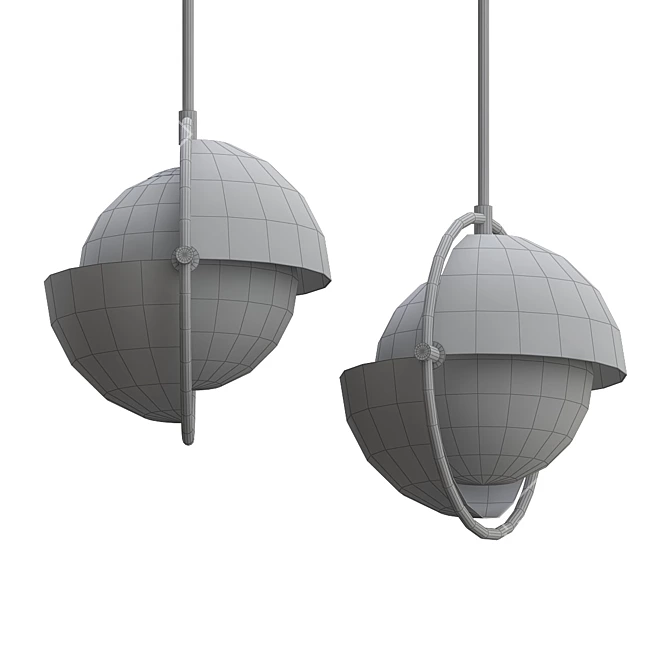 Elegant Multi-Lite Pendant: Louis 3D model image 2