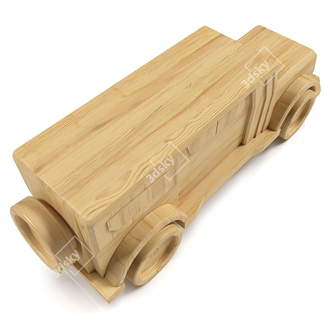 Wooden Car 003 Marius | High-Quality 3D Model & Textures 3D model image 4