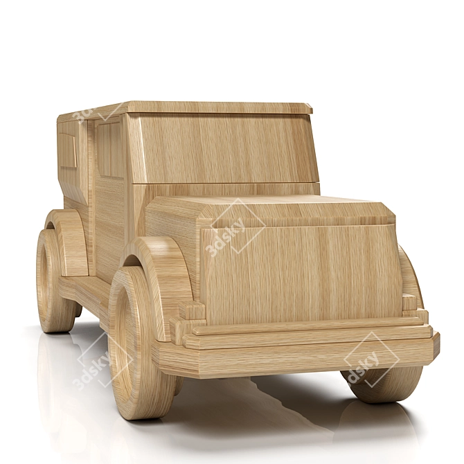 Wooden Car 003 Marius | High-Quality 3D Model & Textures 3D model image 7