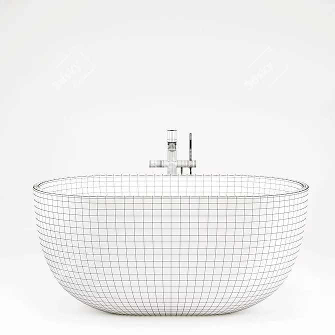 Luxurious Madeline Freestanding Bathtub 3D model image 3