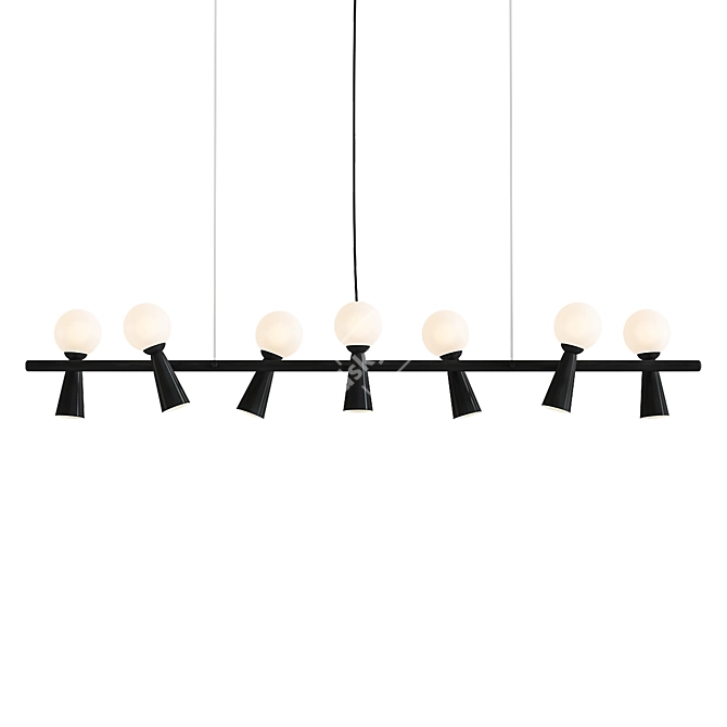 Sleek Pendant Ceiling Light 3D model image 1