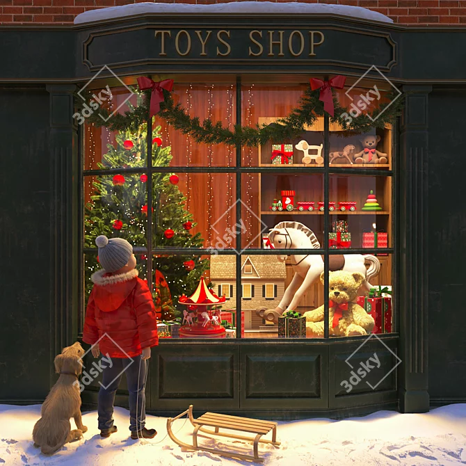 New Year Toy Store Showcase 3D model image 1