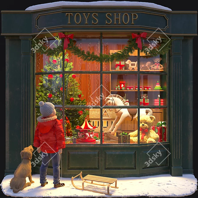 New Year Toy Store Showcase 3D model image 7