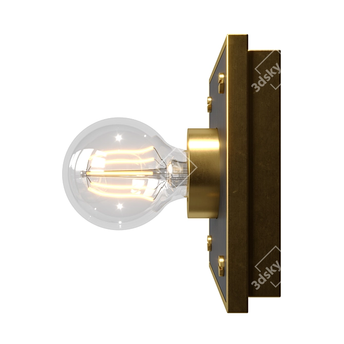 Sleek Urban Wall Light 3D model image 2