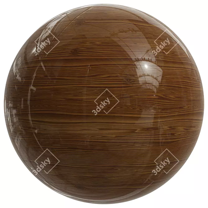 Glossy Wood Effect | 4K Seamless Texture 3D model image 2