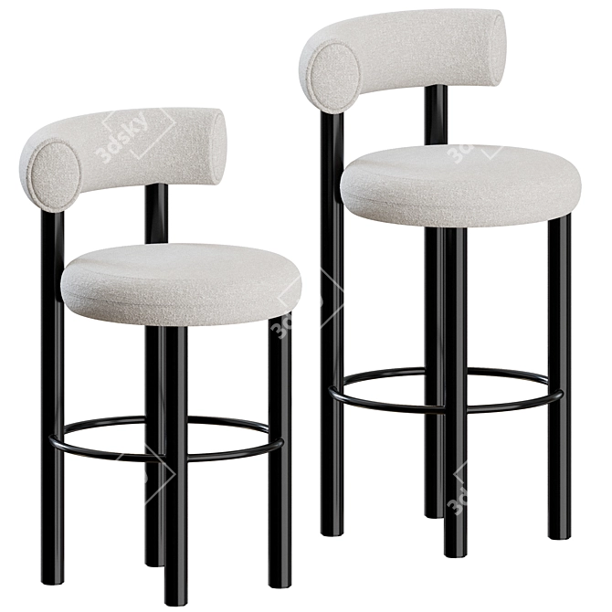 Tom Dixon Fat Stools: Sleek Counter Seating 3D model image 3