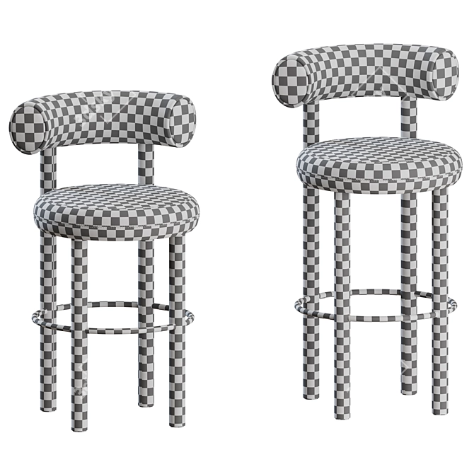 Tom Dixon Fat Stools: Sleek Counter Seating 3D model image 5