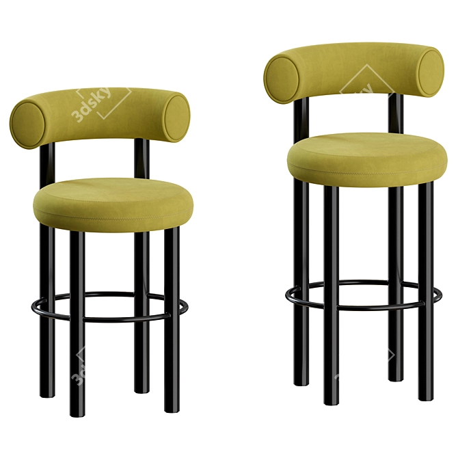 Tom Dixon Fat Stools: Sleek Counter Seating 3D model image 6