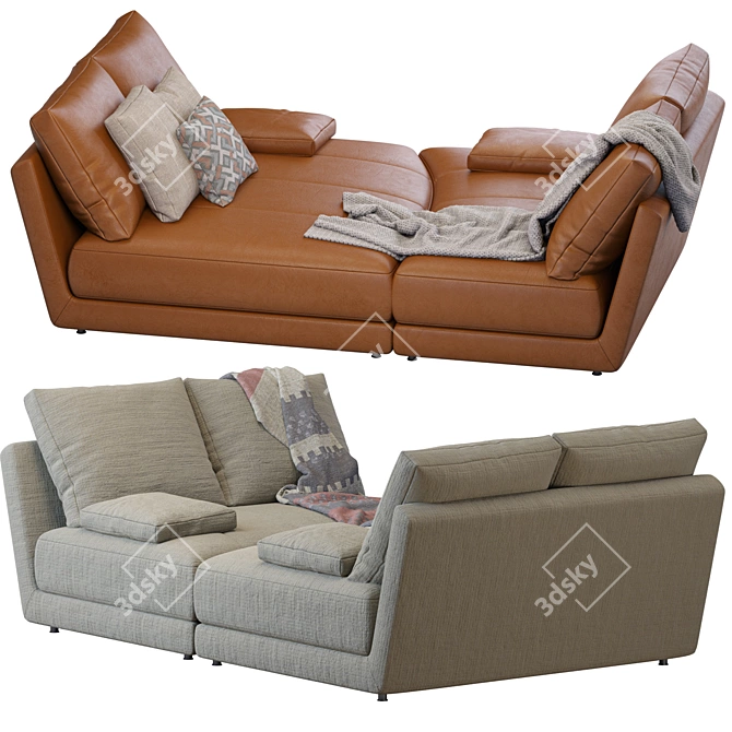 Modern Evans Sofa: Italian Elegance 3D model image 2