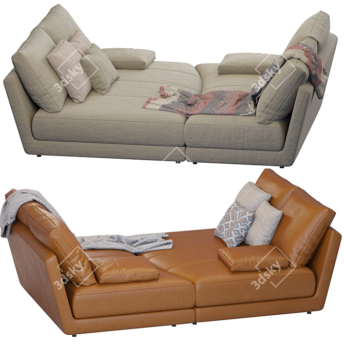 Modern Evans Sofa: Italian Elegance 3D model image 3