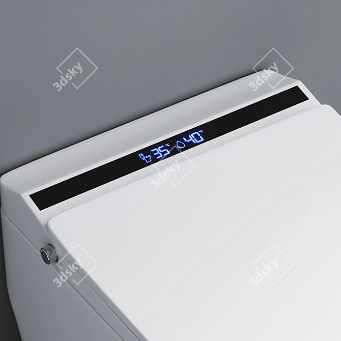 Wealwell Smart Toilet: One-Touch Automatic Ceramic Sensor 3D model image 4