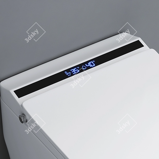 Wealwell Smart Toilet: One-Touch Automatic Ceramic Sensor 3D model image 9