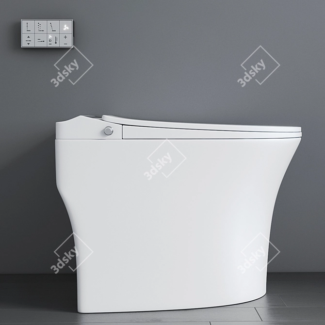 Wealwell Smart Toilet: One-Touch Automatic Ceramic Sensor 3D model image 10