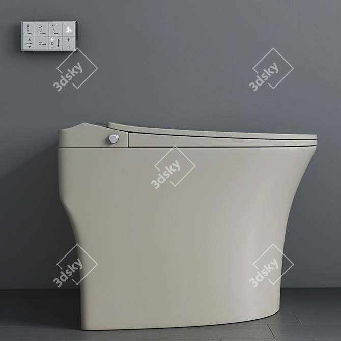 Wealwell Smart Toilet: One-Touch Automatic Ceramic Sensor 3D model image 11