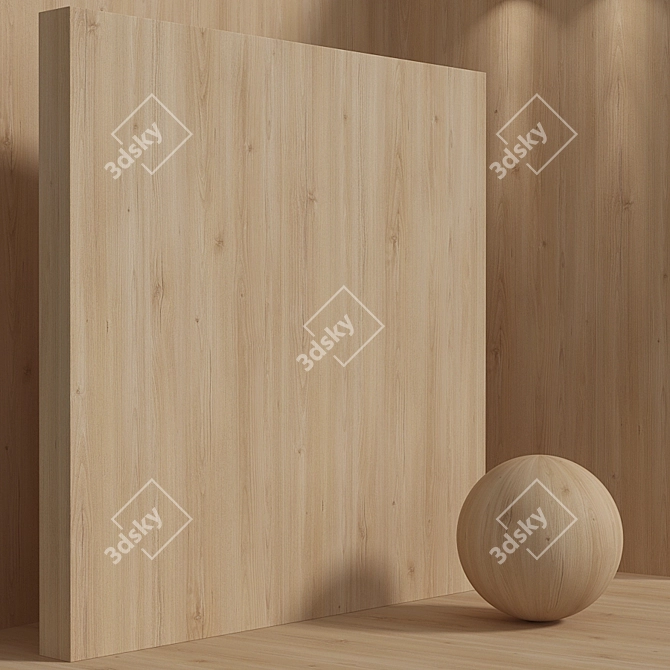 Seamless Pine Wood Set 126 3D model image 3