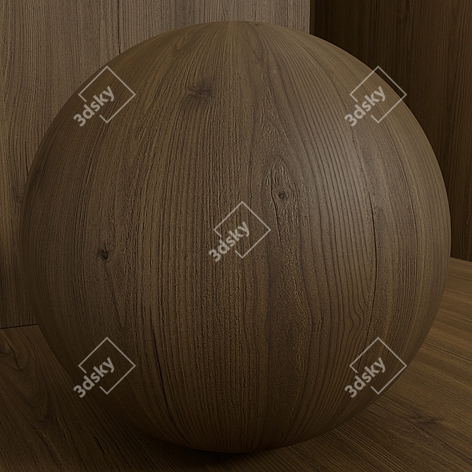 Seamless Pine Wood Set 126 3D model image 6