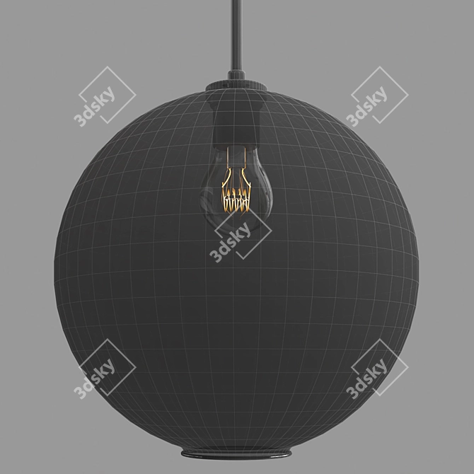 Contemporary Glass Globe Pendant 3D model image 3