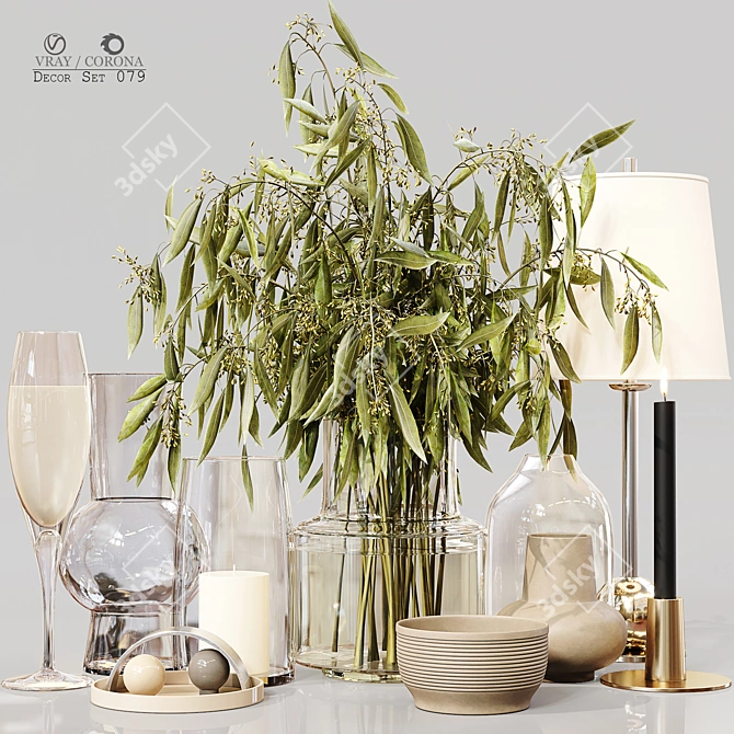 Elegant Decor Set 079: High-Quality 3D Model 3D model image 1