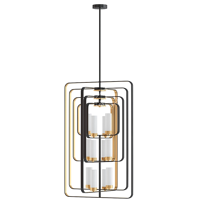 Iniguez 12-Light Tiered Chandelier 3D model image 1