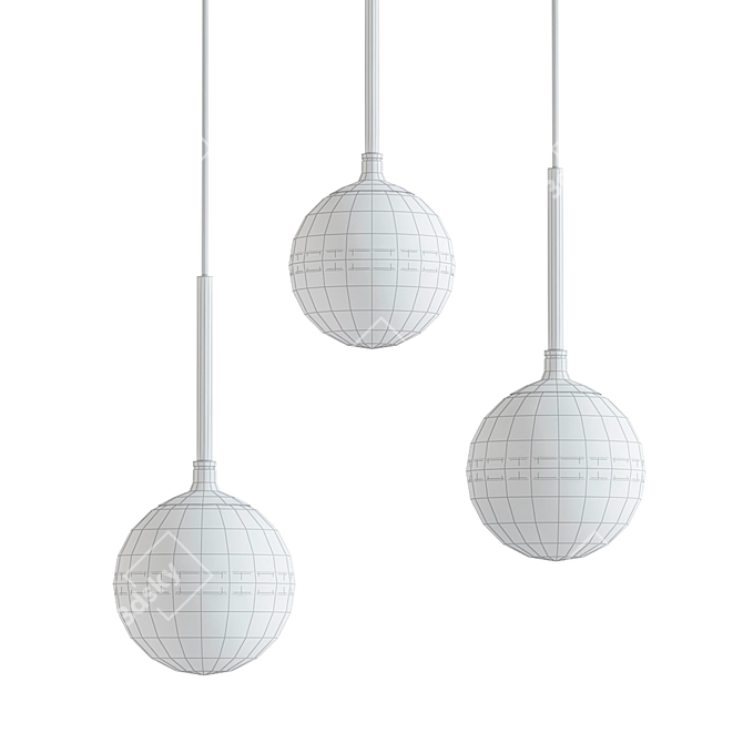 Elegant Peggy Pendant Light 3D model image 2