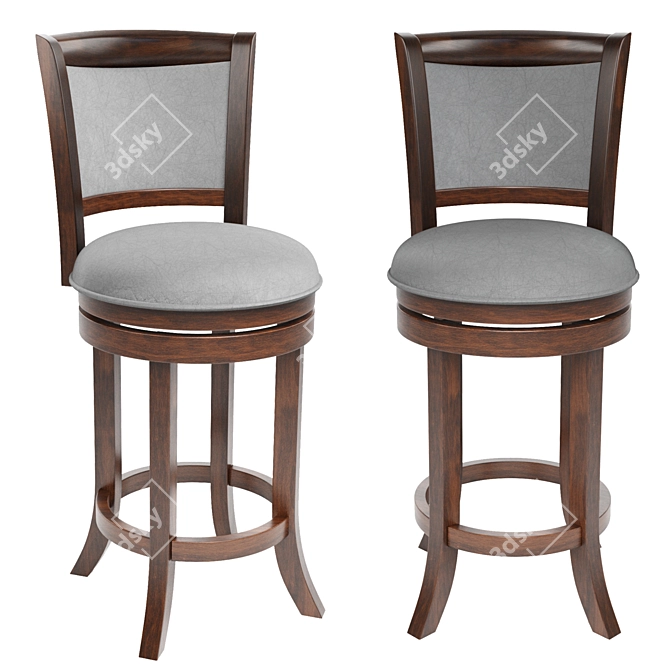 Elegant Verona Panel Counter Stool 3D model image 1