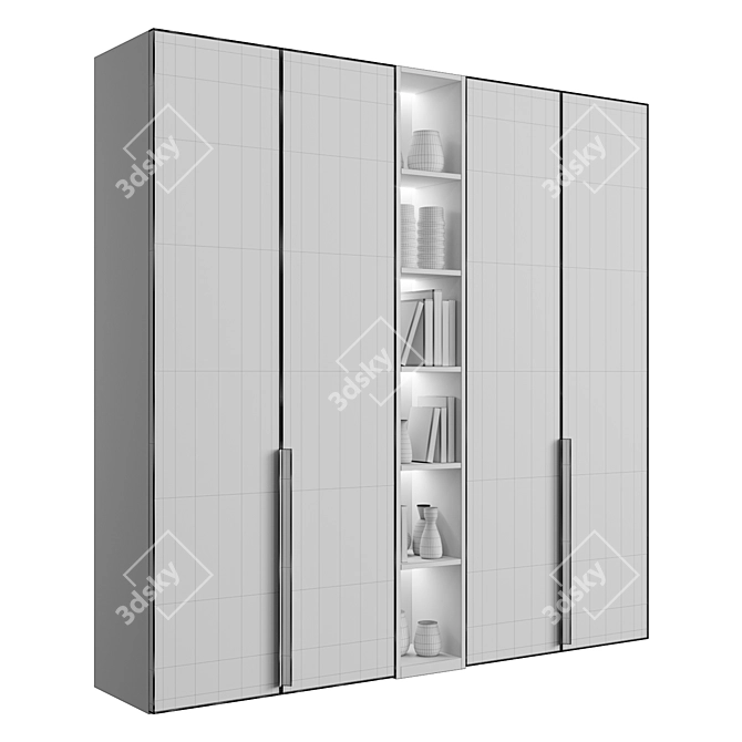  Stylish Illuminated Cupboard with Shelf 3D model image 5