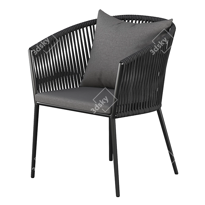 Modern Porto Dining Chair: Sleek Design & Superior Comfort 3D model image 3
