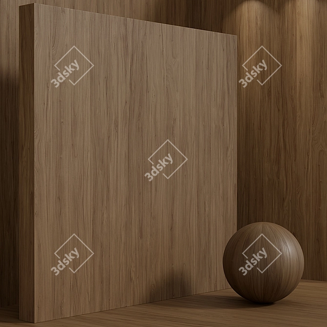 Seamless Apple Tree Wood Box Set 3D model image 3