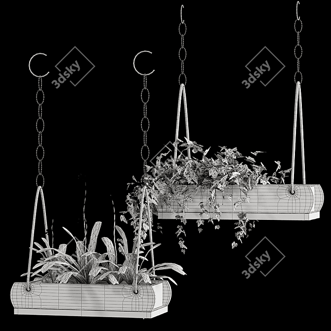 Orchid Ivy Hanging Plants 6 3D model image 4