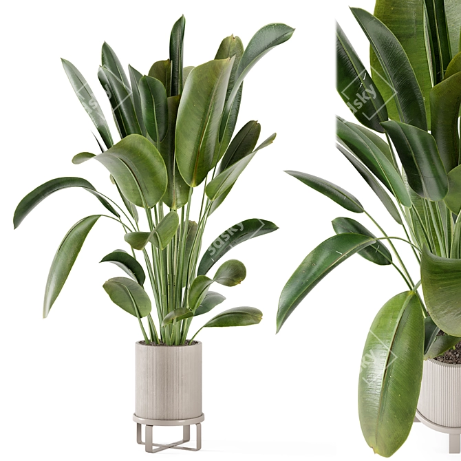 Ferm Living Bau Pot Large - Set 378: Stylish Indoor Plants 3D model image 2