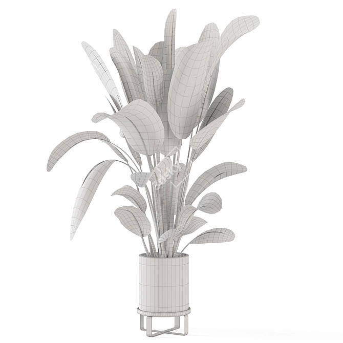 Ferm Living Bau Pot Large - Set 378: Stylish Indoor Plants 3D model image 1