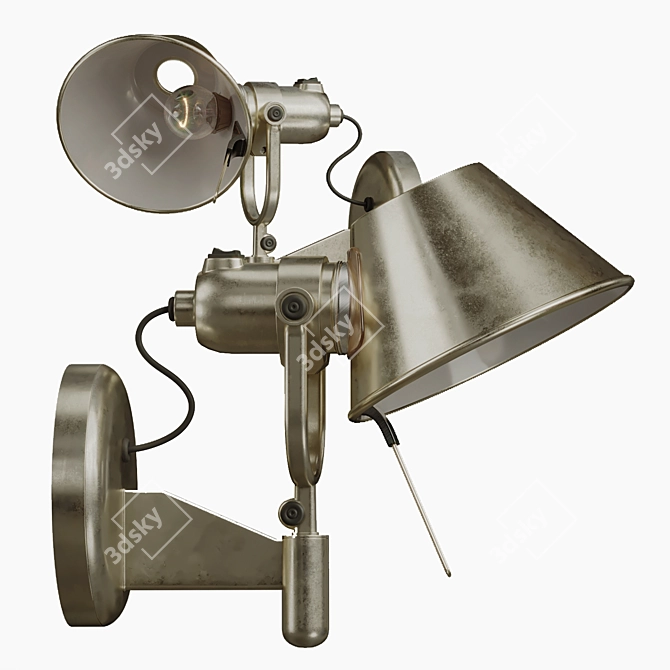 Sleek Tolomeo Faretto Wall Lamp 3D model image 2