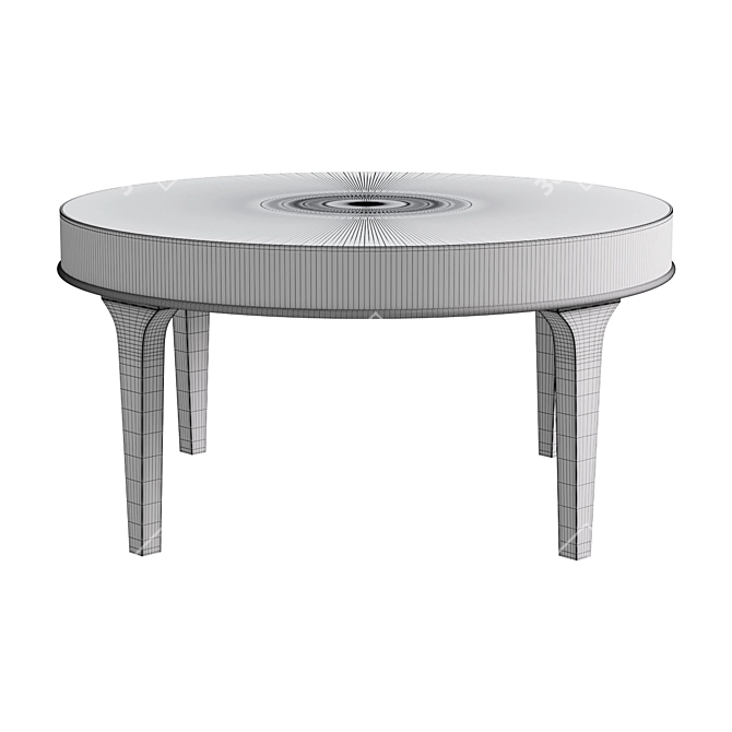 Elegant Oak Coffee Table 3D model image 2