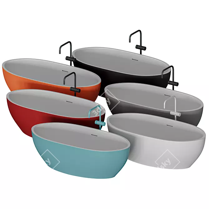 Scene® SPACE Bathtub: Modern Comfort & Exclusive Design 3D model image 4