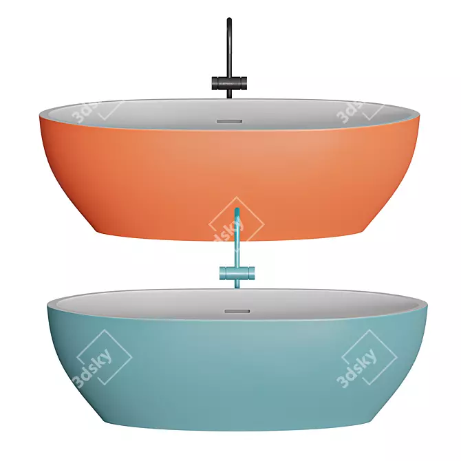 Scene® SPACE Bathtub: Modern Comfort & Exclusive Design 3D model image 6