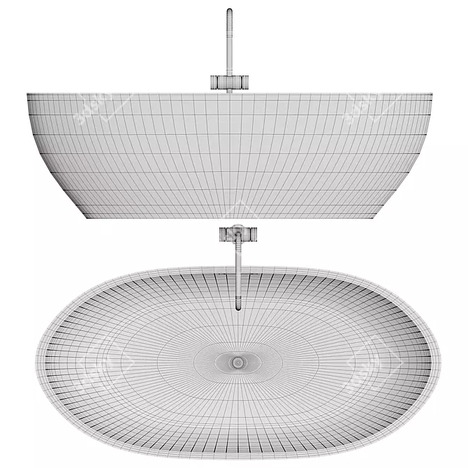 Scene® SPACE Bathtub: Modern Comfort & Exclusive Design 3D model image 7