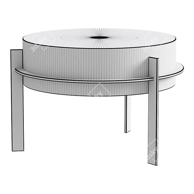 Metal Frame Small Coffee Table "Potter 3D model image 2