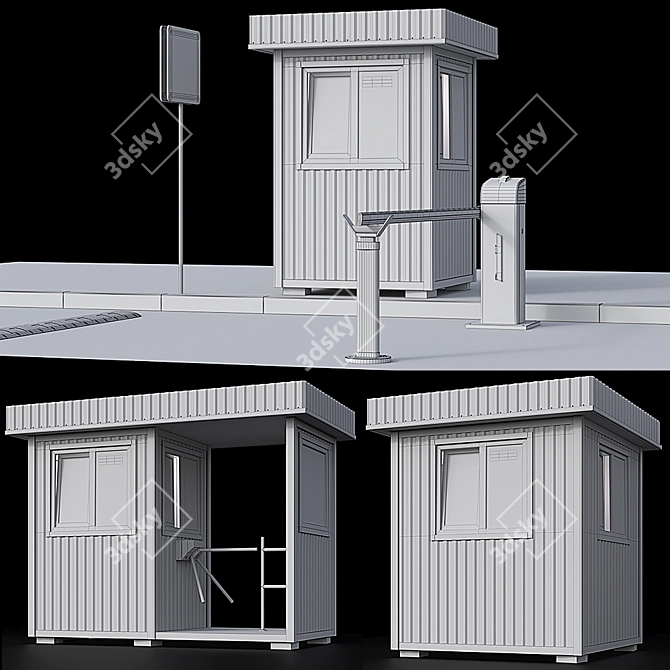 GuardPost: 3 Configurations | Security & Traffic 3D model image 7