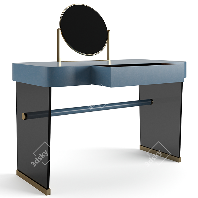 Stylish Baxter Hazel Dresser Table 3D model image 3