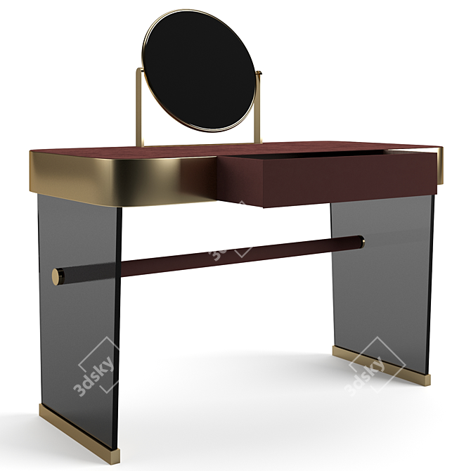 Stylish Baxter Hazel Dresser Table 3D model image 6