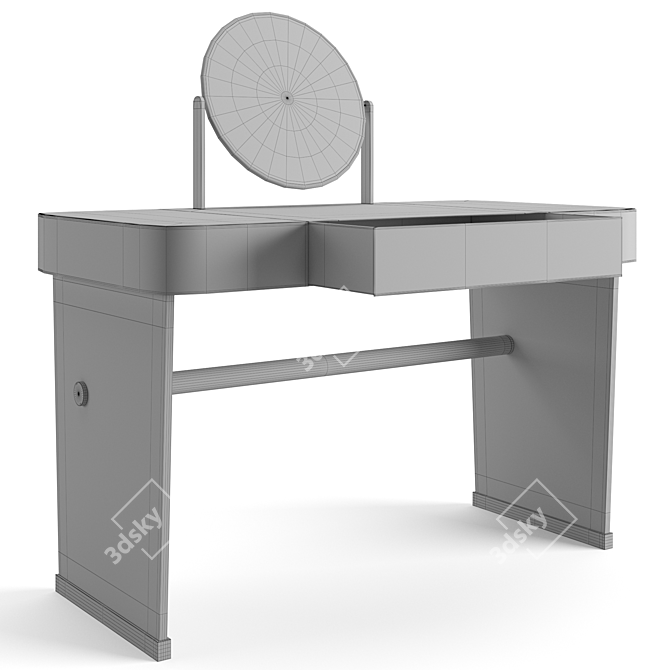 Stylish Baxter Hazel Dresser Table 3D model image 7