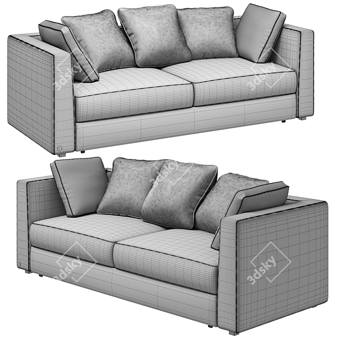 OM Rikkardo: Stylish Sofa by TANAGRA 3D model image 7