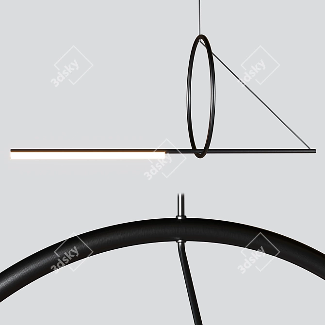 Modern Pendant Lighting - Cercle & Trait by CVL Luminaires 3D model image 1