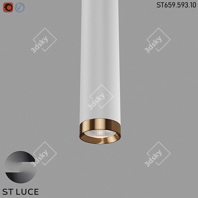 Sleek Magnetic Track Light 3D model image 4