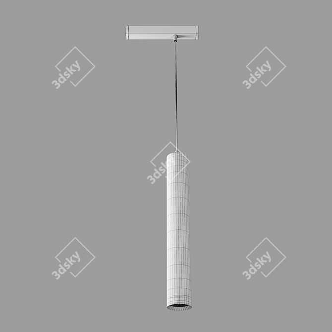 Sleek Magnetic Track Light 3D model image 5