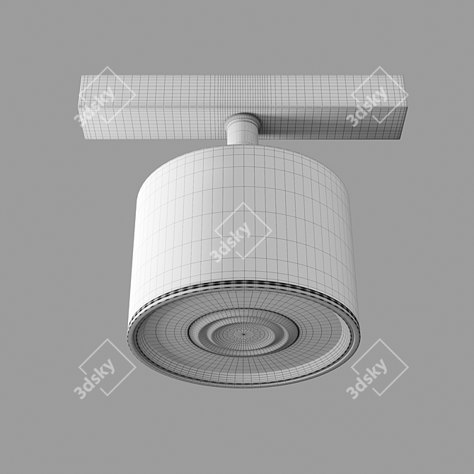 Sleek Magnetic Track Light 3D model image 3